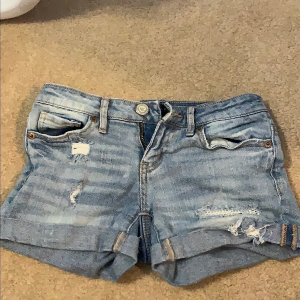 aeropostale midi jean shorts